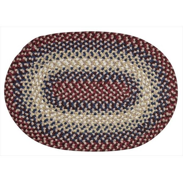 Better Trends Better Trends BRWB4266CR Wool Bridge Braided Rug; Cranberry - 42 in. BRWB4266CR